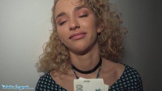 Public Agent Curly haired petite Spanish babe Geishakyd doggystyle sex in hallway